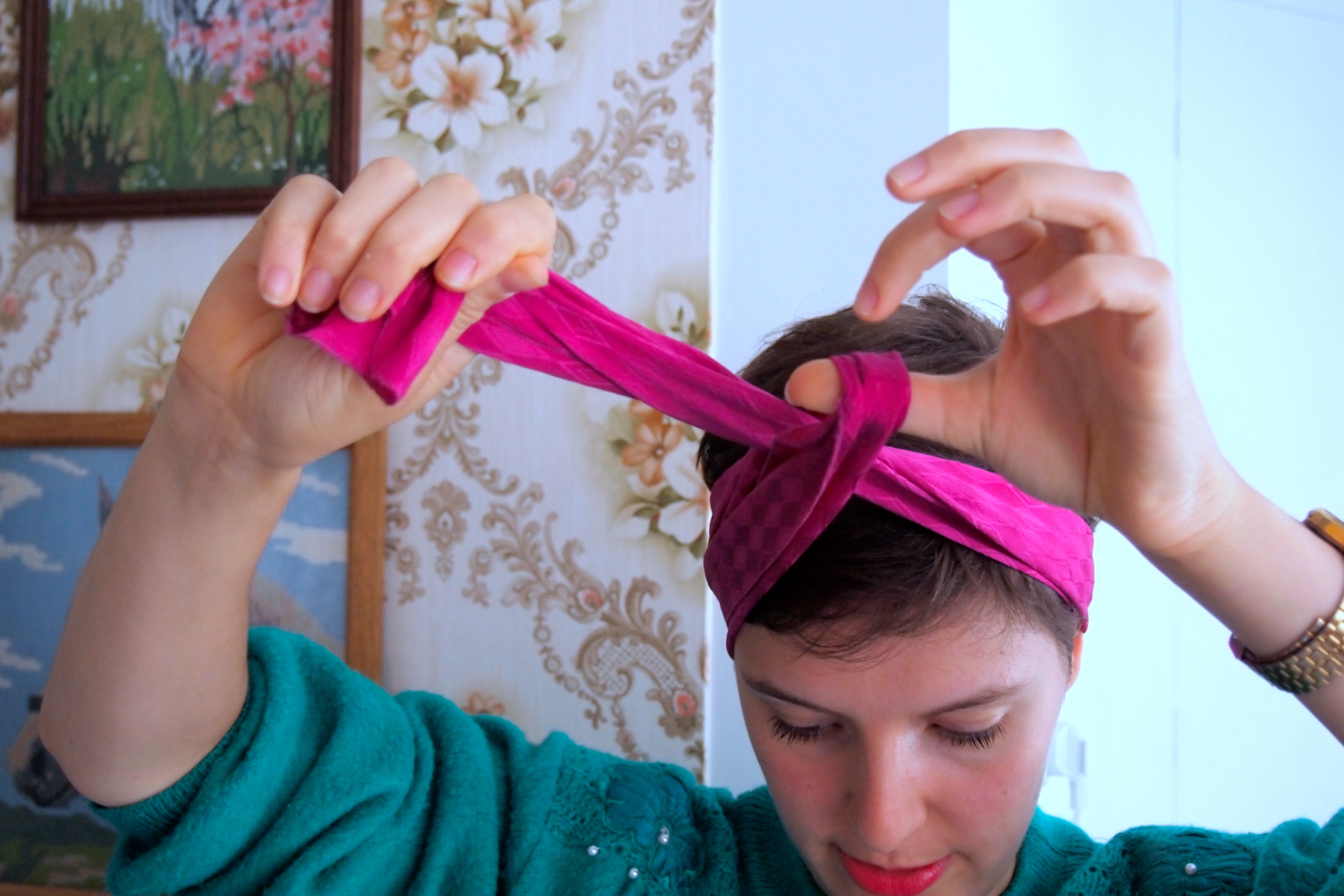 vintage haarband knopen | De Groene Meisjes